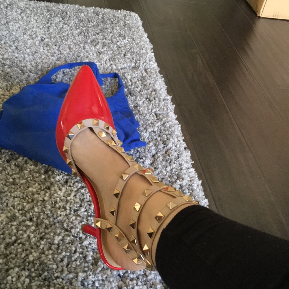 Inspired studded heels